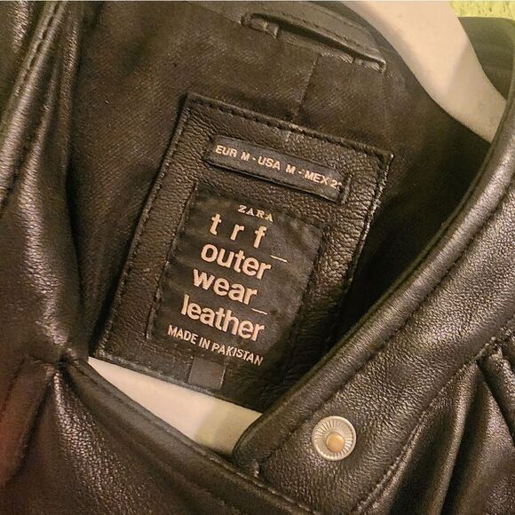 Zara Moto Faux Leather Jacket - Picture 3 of 4